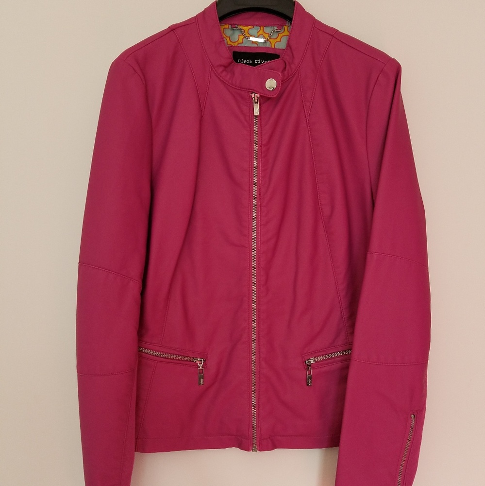 Pink leather touch Jacket